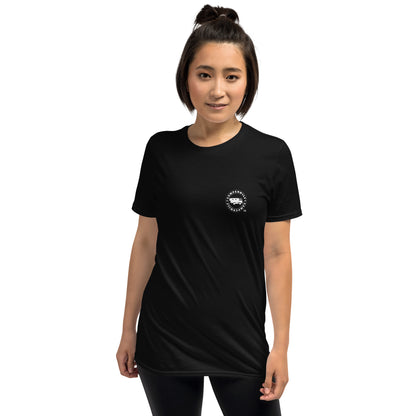 Camiseta Negra mujer 100% algodón Flecha blanca