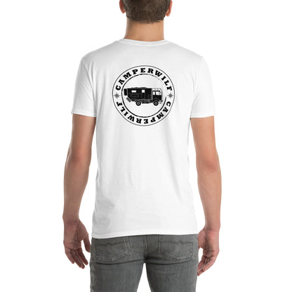 Camiseta Blanca para hombre 100% algodón Logo negro