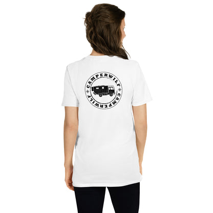 Camiseta Blanca mujer 100% algodón Logo negro