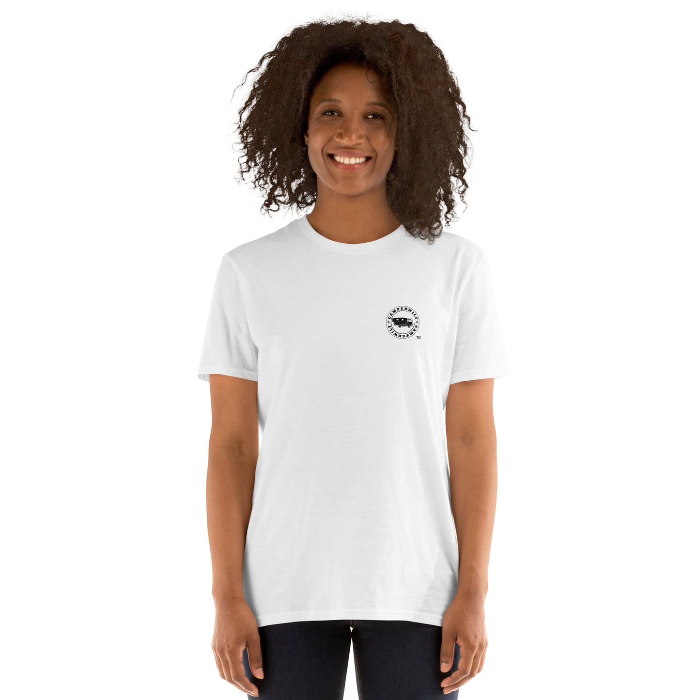 Camiseta Blanca mujer 100% algodón Lobo negro