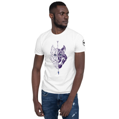 Camiseta Blanca unisex Lobo lila