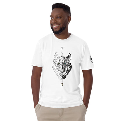 Camiseta Blanca unisex Lobo negro