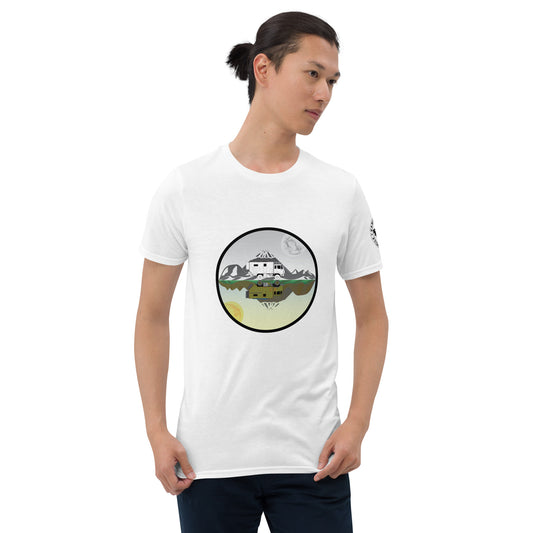 Camiseta Blanca unisex Espejo montaña