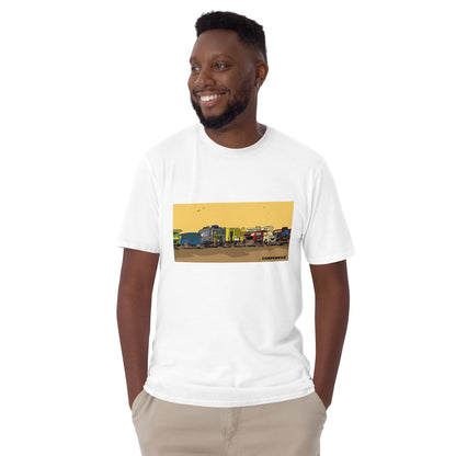 Camiseta Blanca unisex Caravana a color