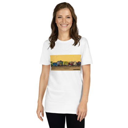 Camiseta Blanca unisex Caravana a color