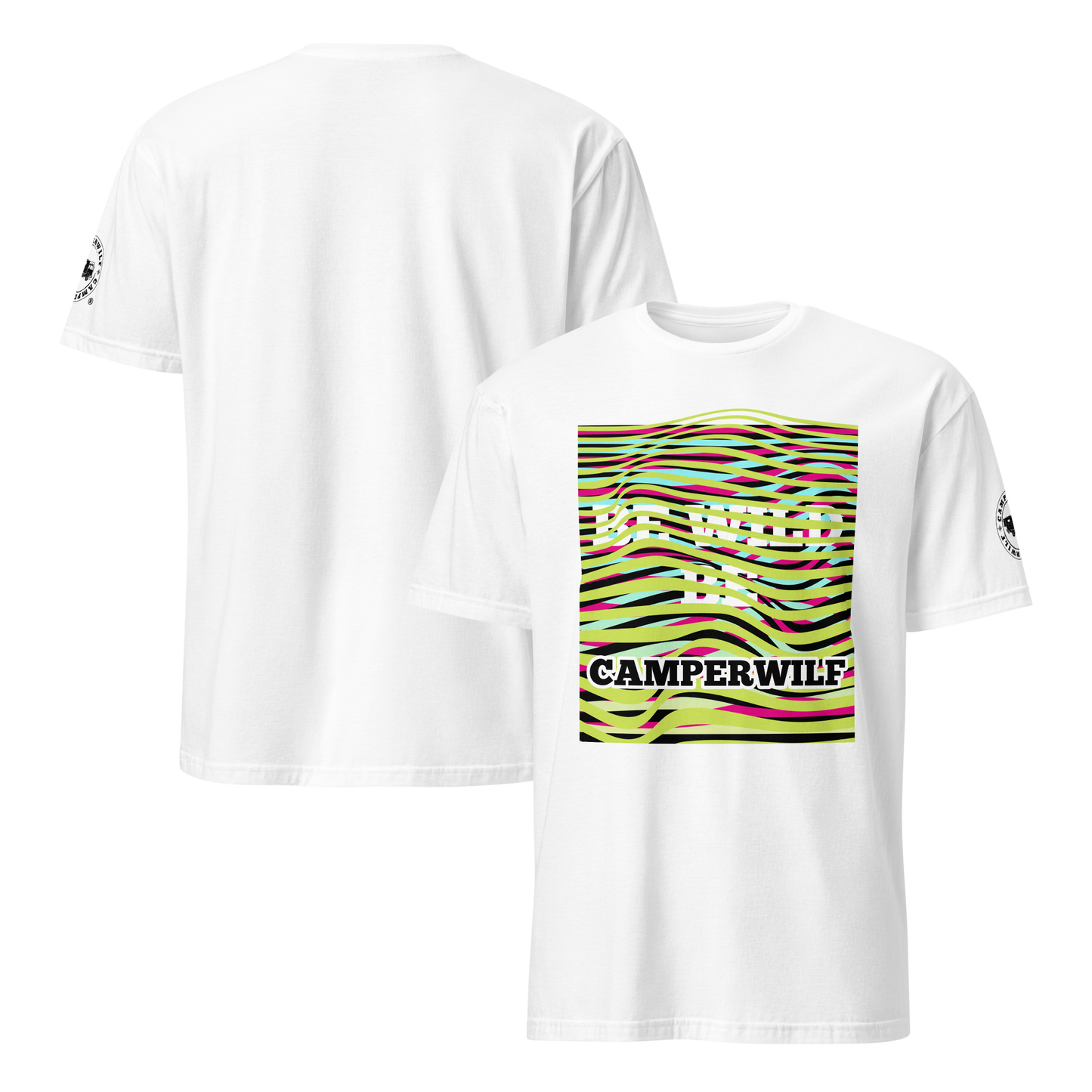 Camiseta Camperwilf® 100% algodón- Blanco, BE WILD