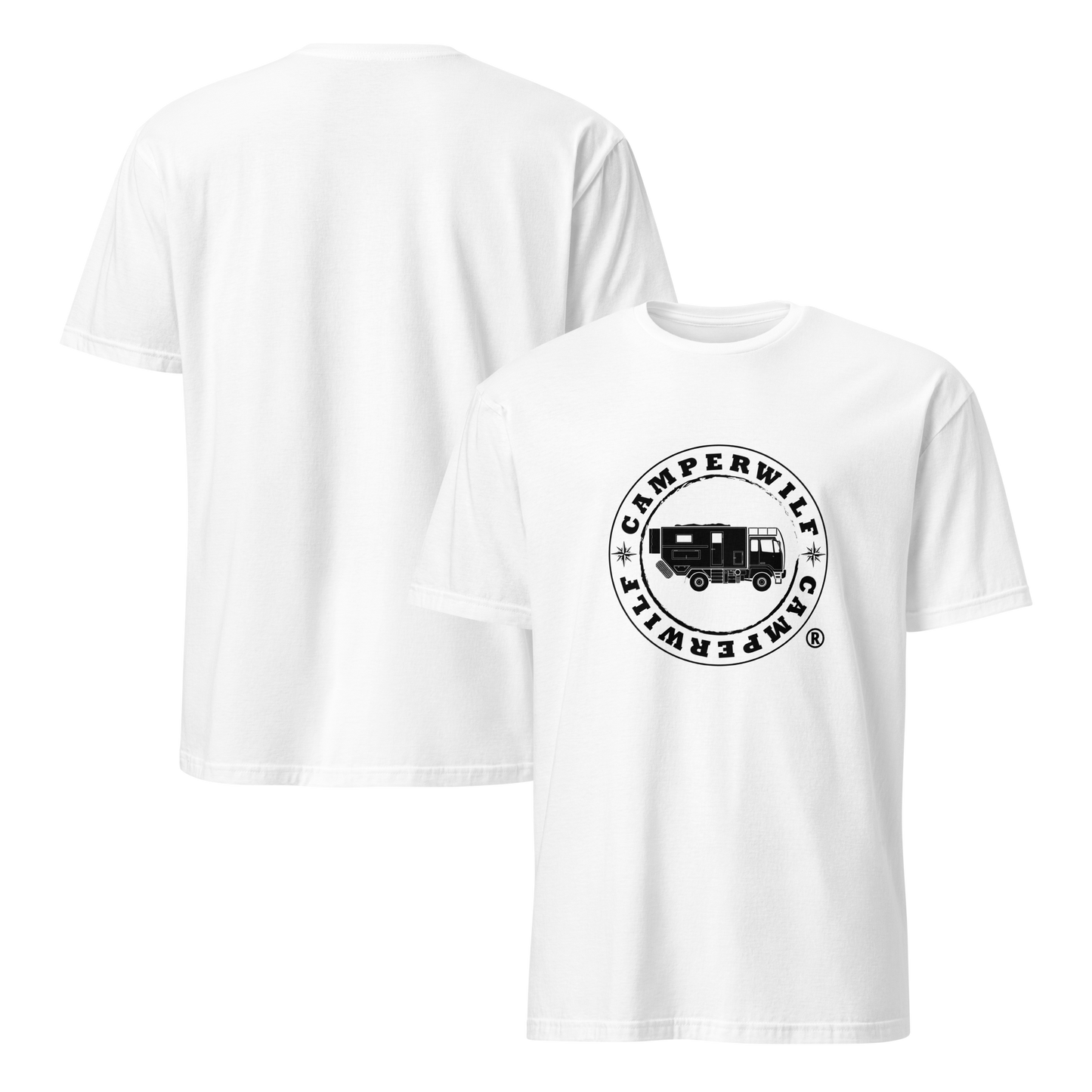 Camiseta Camperwilf® 100% algodón- Blanco, Logo