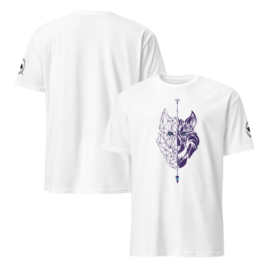 Camiseta Camperwilf® 100% algodón- Blanco, Lobo lila
