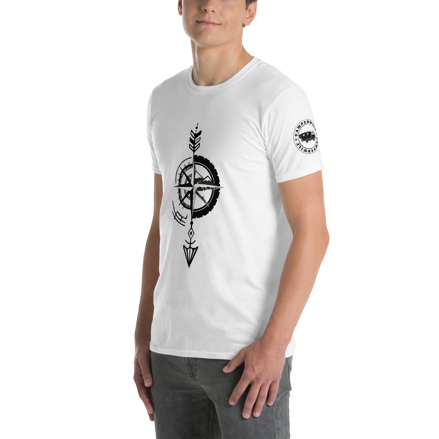 Camiseta Blanca unisex Flecha negra