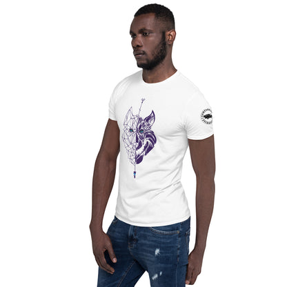 Camiseta Blanca unisex Lobo lila