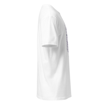 Camiseta Camperwilf® 100% algodón- Blanco, Lobo lila