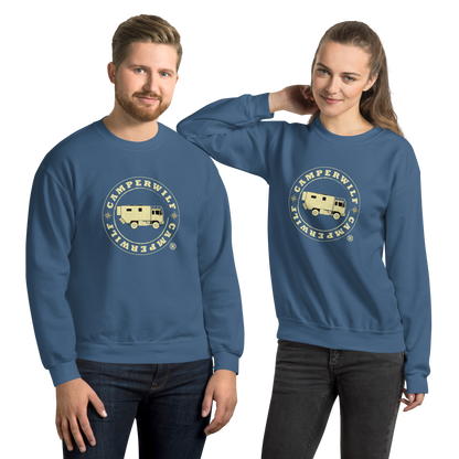 Sudadera Camperwilf® – Logo Dorado (Color Azul Puerto)
