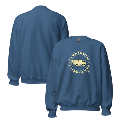 Sudadera Camperwilf® – Logo Dorado (Color Azul Puerto)