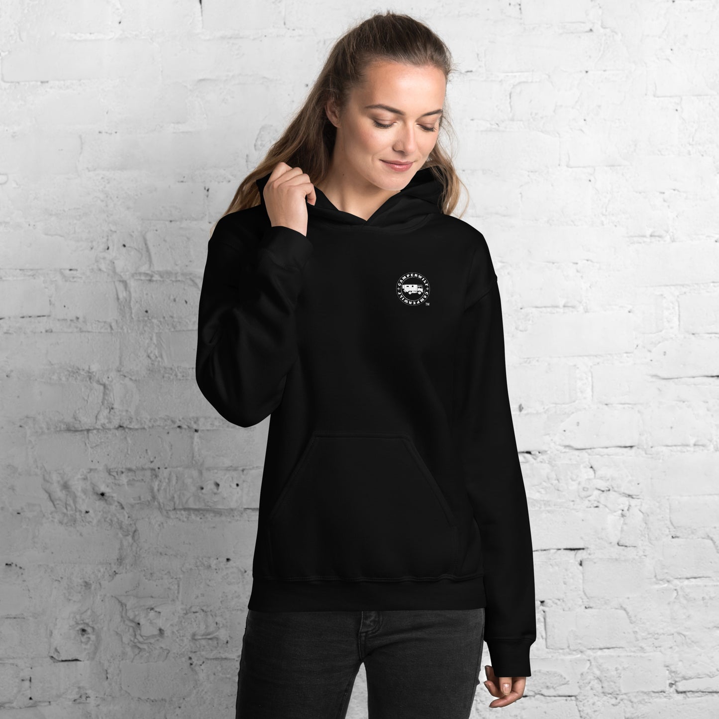 Sudadera con capucha para mujer flecha, Color negro