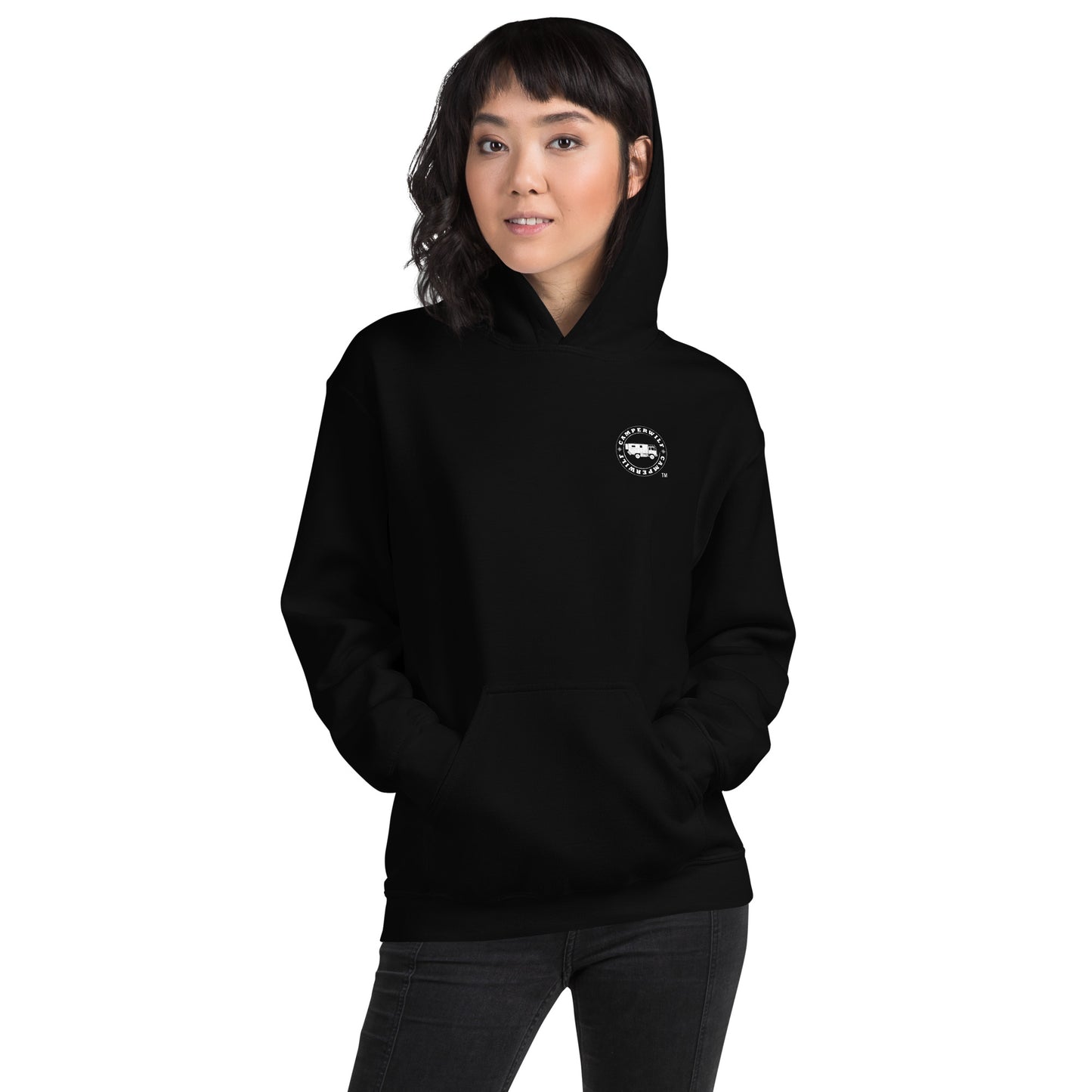 Sudadera con capucha para mujer flecha vermilla