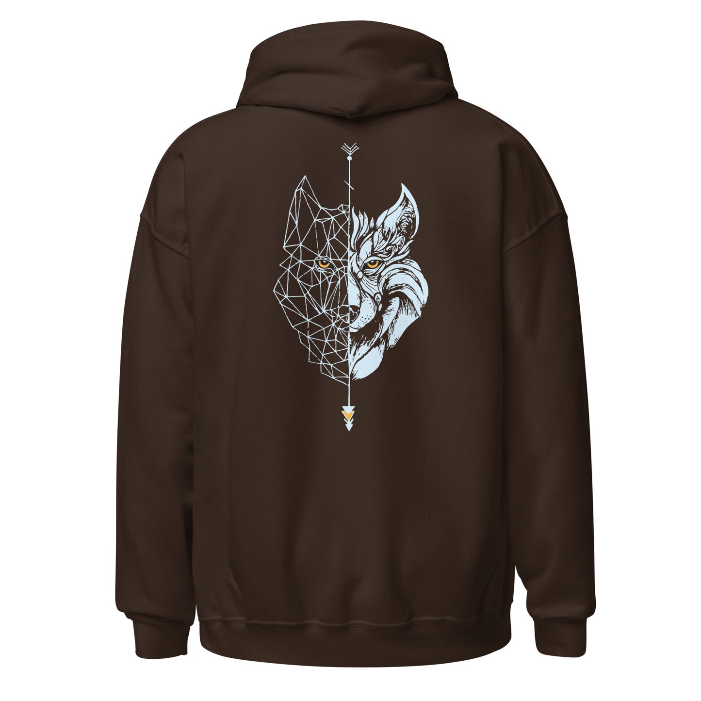 Sudadera con capucha para mujer Lobo, Chocolate