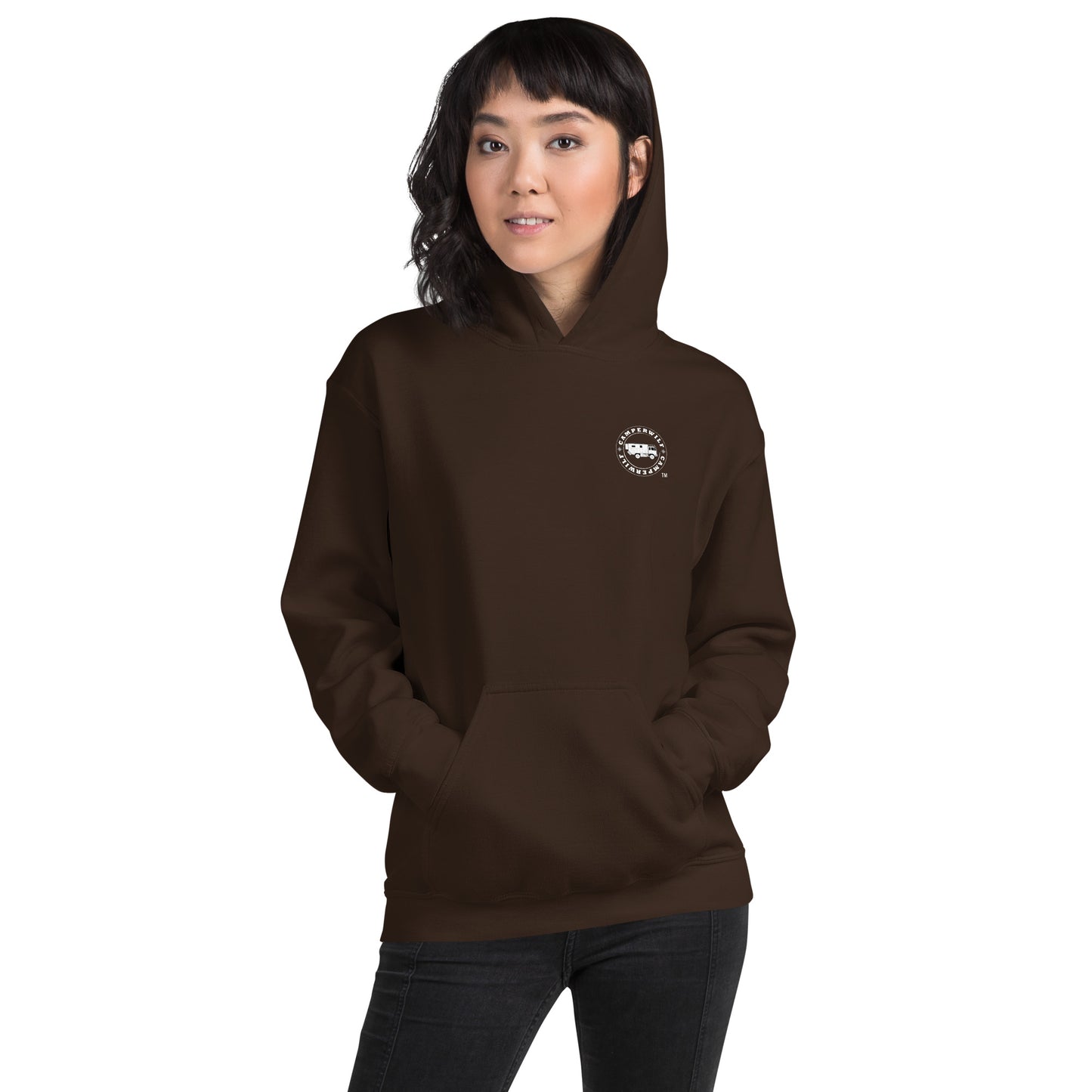 Sudadera con capucha para mujer Lobo, Chocolate