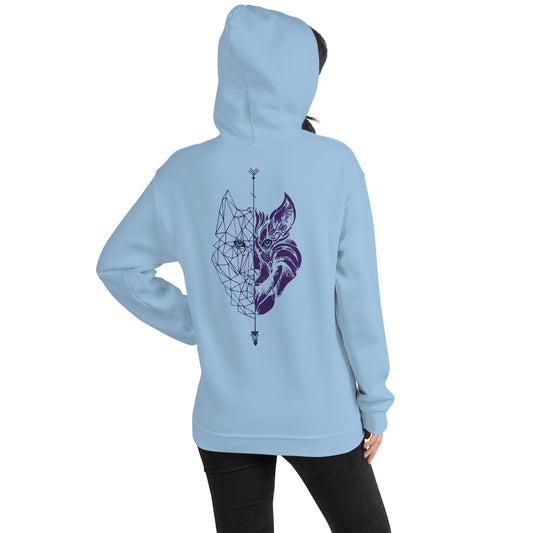 Sudadera con capucha para mujer Lobo Morado