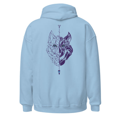 Sudadera con capucha para mujer Lobo Morado