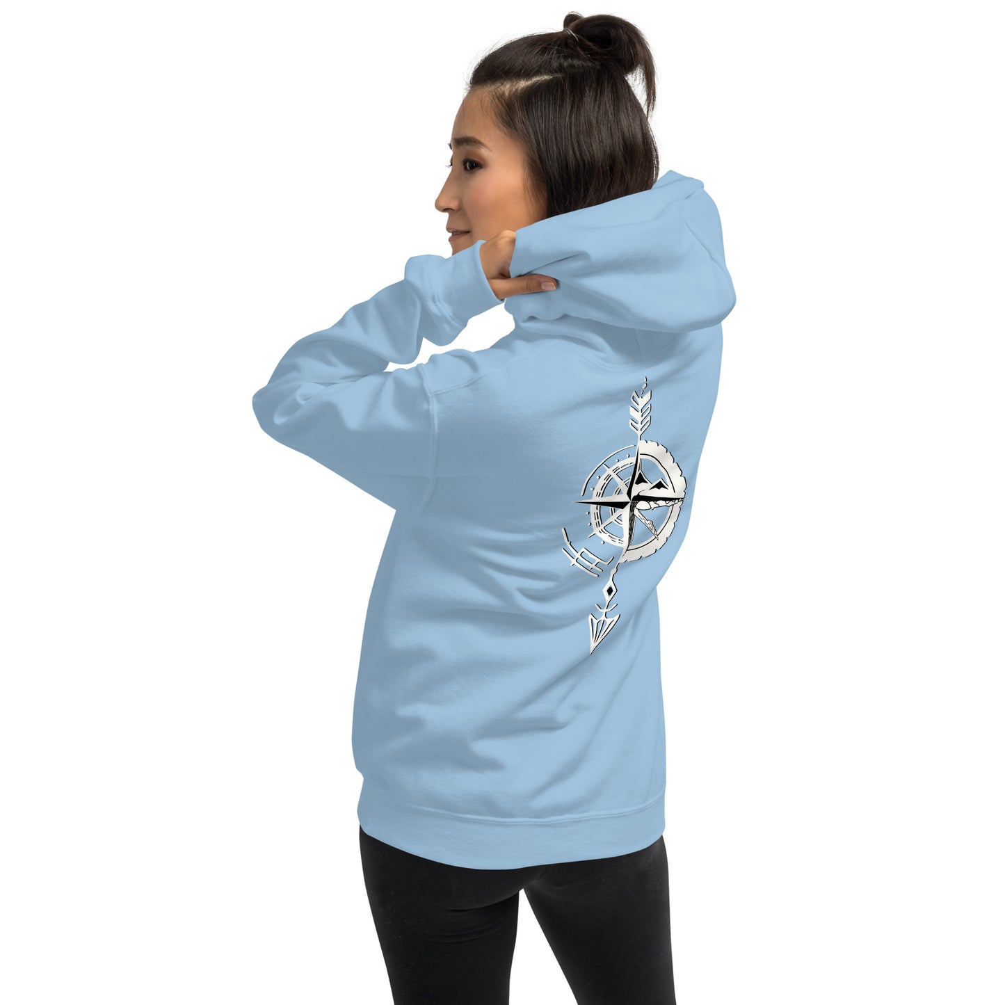 Sudadera con capucha para mujer Flecha blanca