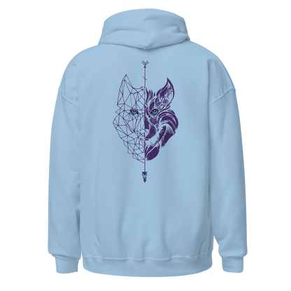 Sudadera Camperwilf® – Lobo Morado (Color Celeste)