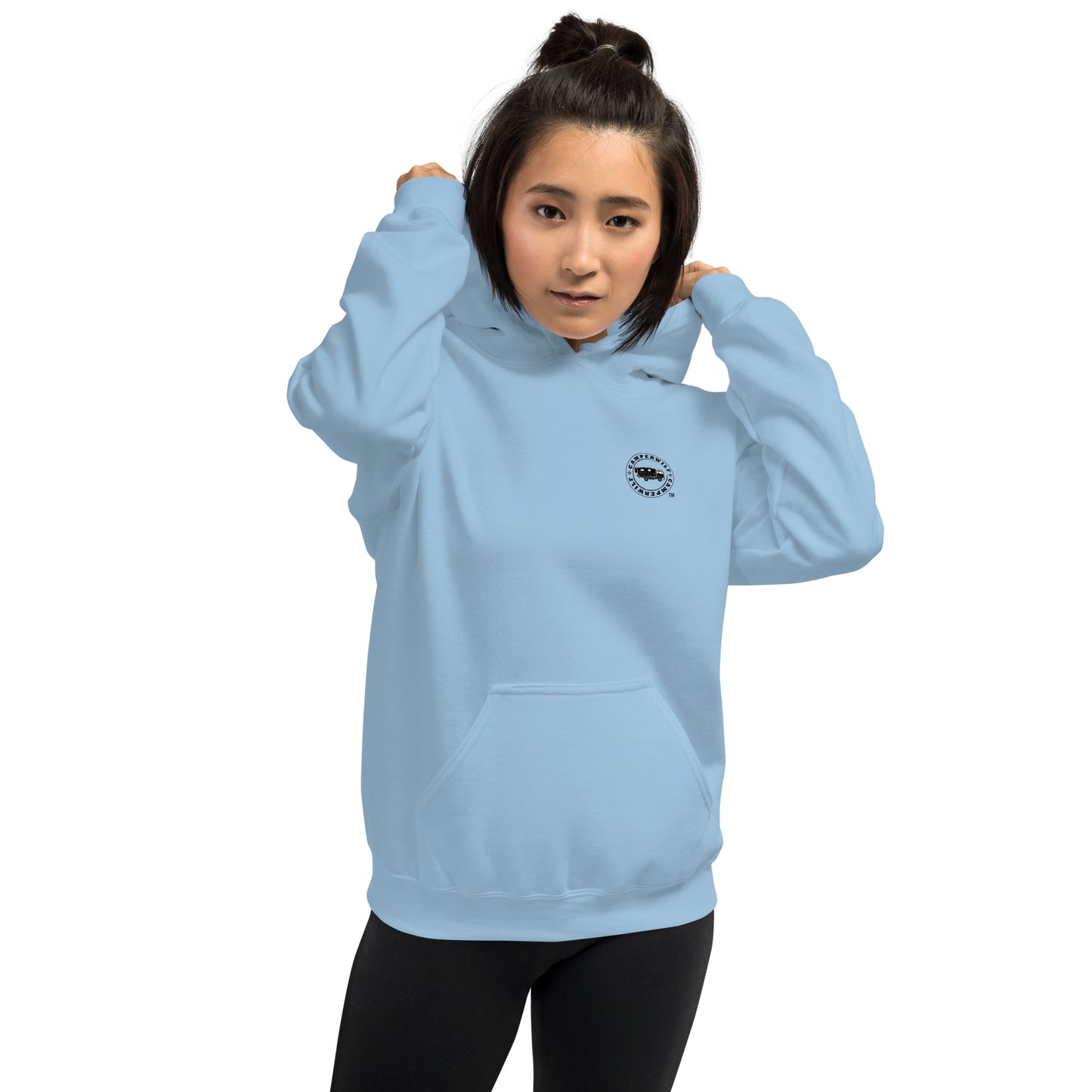 Sudadera con capucha para mujer Flecha blanca