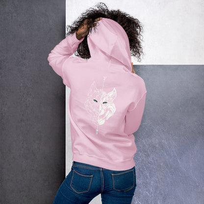 Sudadera con capucha para mujer Lobo Blanco