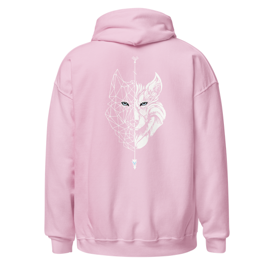 Sudadera Camperwilf® – Lobo Blanco (Color Rosa)