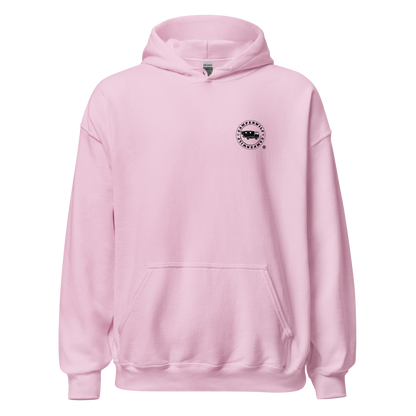 Sudadera Camperwilf® – Lobo Negro/Celeste (Color Rosa)