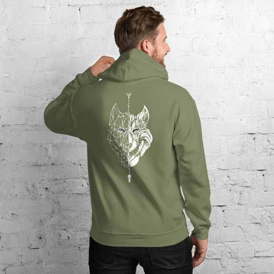 Sudadera con capucha para hombre Lobo Blanco