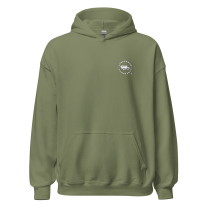Sudadera Camperwilf® – Lobo Blanco (Color Verde Musgo)