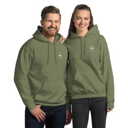 Sudadera Camperwilf® – Lobo Blanco (Color Verde Musgo)