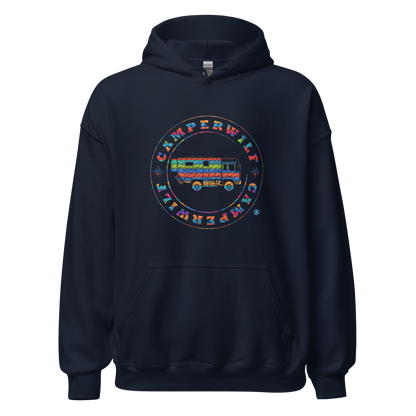 Sudadera Camperwilf® – Logo Multicolor Efecto Bordado (Azul Navy)
