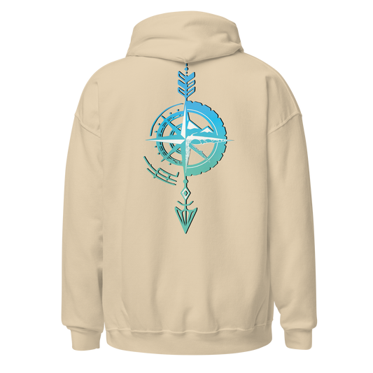 Sudadera Camperwilf® – Flecha Azul (Color Arena)