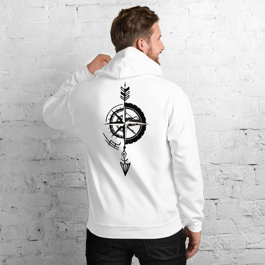 Sudadera con capucha para hombre Flecha blanca