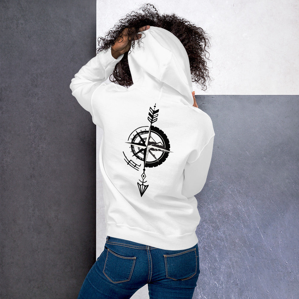 Sudadera con capucha para mujer flecha, Color Blanco