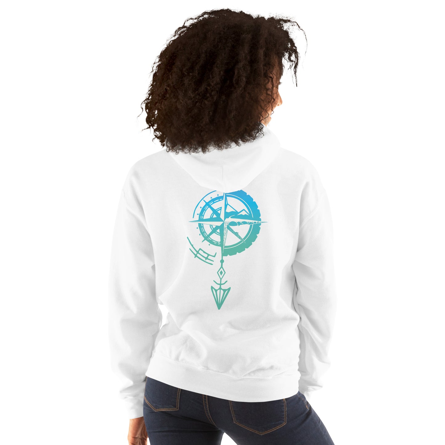 Sudadera con capucha para mujer flecha, Color Blanco