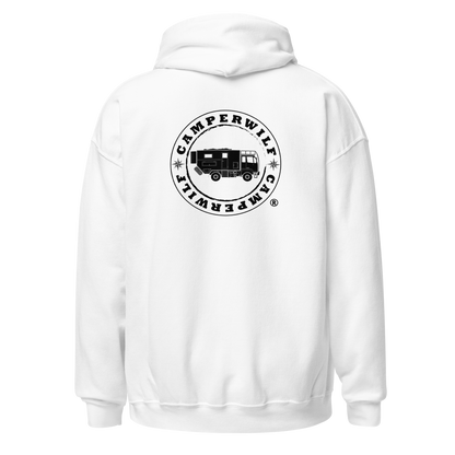 Sudadera Camperwilf® – Blanca con Logo Grande