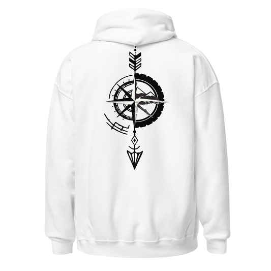 Sudadera Camperwilf® – Flecha Negra (Color Blanco)