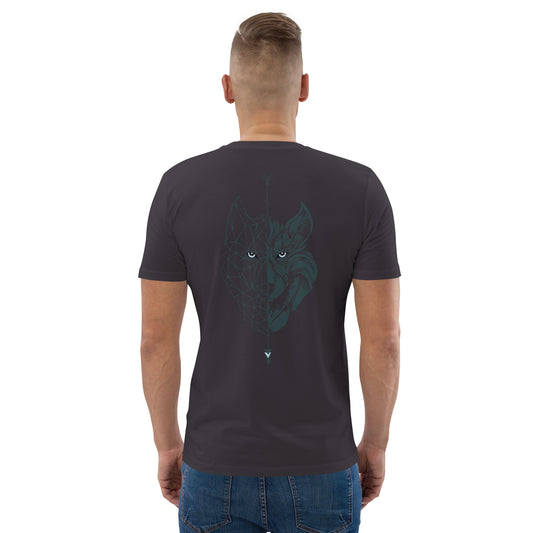 Camiseta Antracita hombre algodón orgánico Lobo oscuro