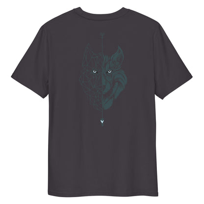 Camiseta Antracita hombre algodón orgánico Lobo oscuro