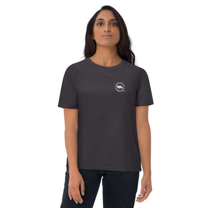 Camiseta Antracita mujer algodón orgánico Lobo oscuro