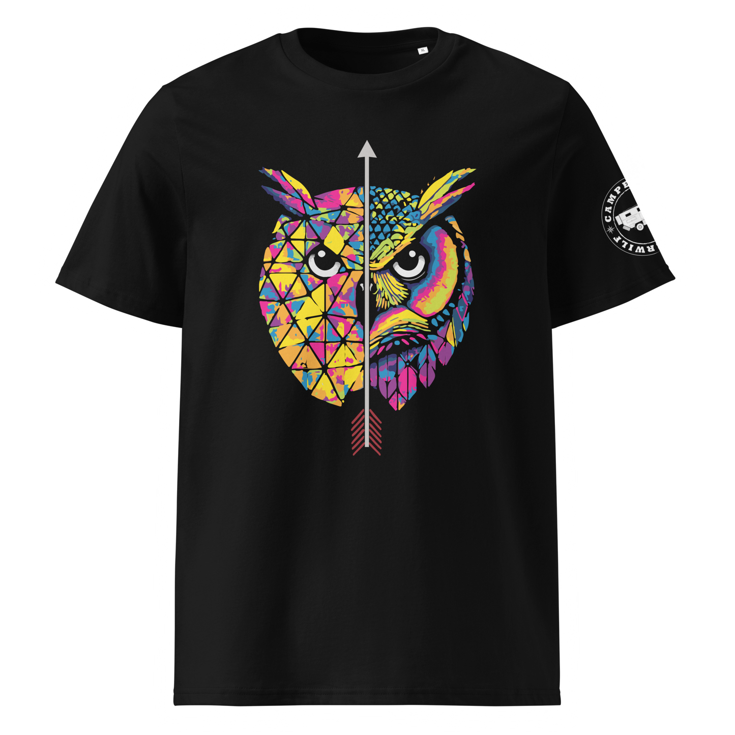 Camiseta Camperwilf® – Búho (Color Negro)