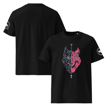 Camiseta Camperwilf® – Lobo Azul y Rojo (Color Negro)