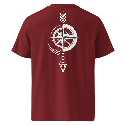 Camiseta Camperwilf® – Flecha Blanca (Color Burdeos)
