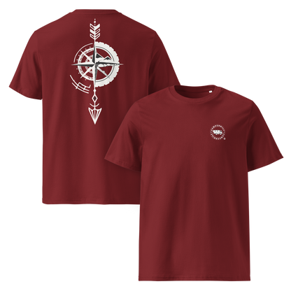 Camiseta Camperwilf® – Flecha Blanca (Color Burdeos)
