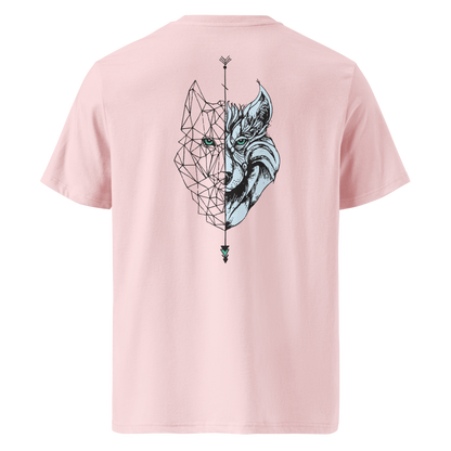 Camiseta Camperwilf® – Lobo Negro/Celeste (Color Rosa)