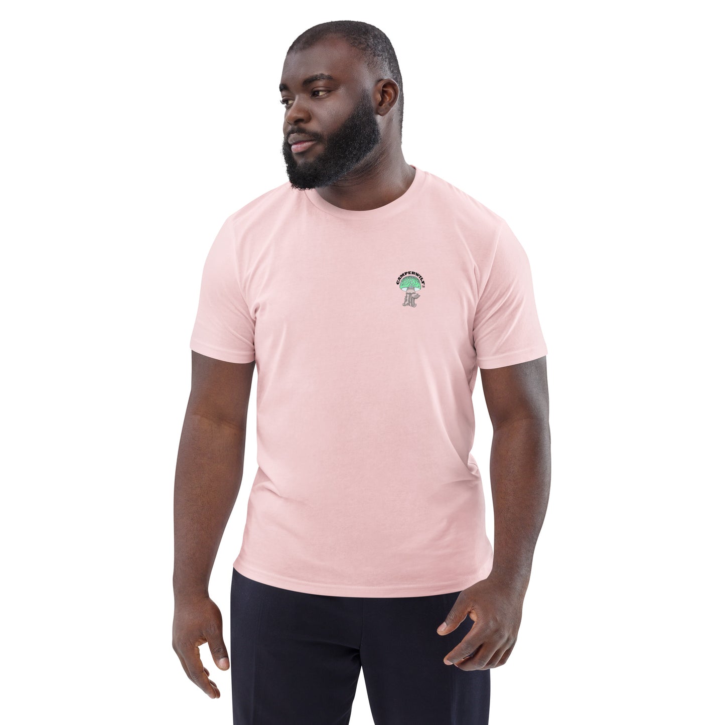 Camiseta Rosa hombre algodón orgánico Setita Verde