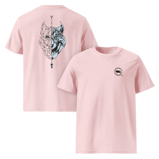 Camiseta Camperwilf® – Lobo Negro/Celeste (Color Rosa)