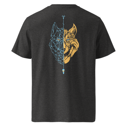 Camiseta Camperwilf® – Lobo Azul/Naranja (Color Gris Oscuro)